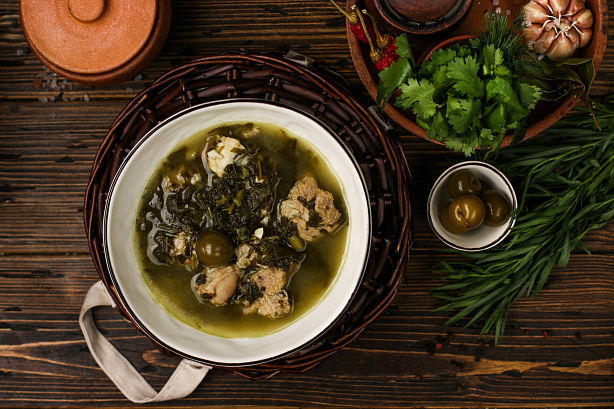 Чакапули с грибами (постный)